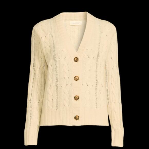 NAADAM Cream/Tan Cashmere Cardigan | Size XS - Picture 1 of 7